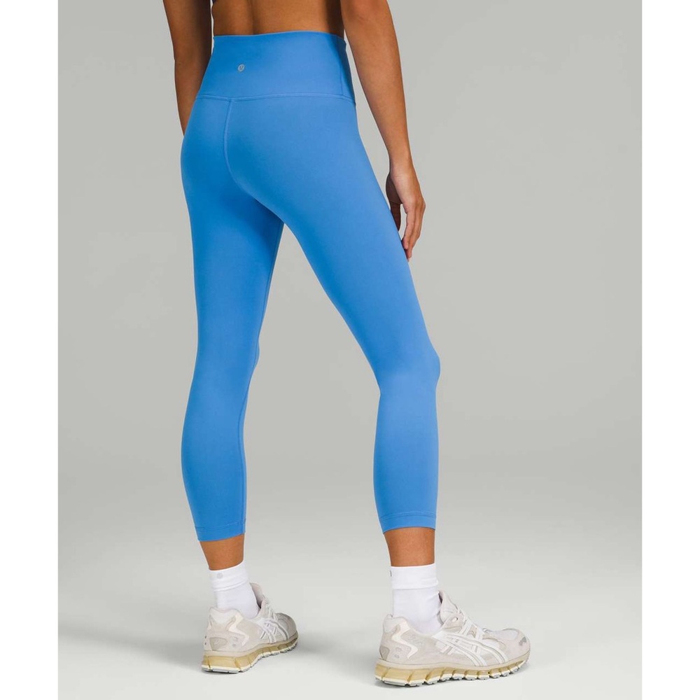 Lululemon Wunder Train High Rise Crop 23" blue